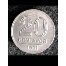 Moeda De 20 Centavos 1961 Fc ( Escassa)