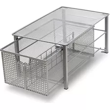 Organizador De Cesta De Malla Decobros, Plateado (grande - 1