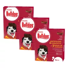 Kit 3 Coleira Bulldog Antipulgas E Carrapatos 64 Cm - Coveli