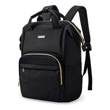 Elgante Mochila C/ Tirantes Acolchados En Curva-negro