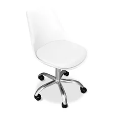 Silla De Escritorio Emuebles Tulip Giratoria Gamer Ergonómica Blanca