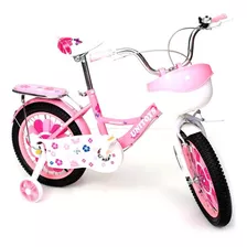 Bicicleta Infantil Aro 14 Bicicletinha Rosa Para Menina