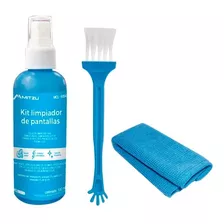 Kit Limpiador Para Pantallas Multiuso Paño Liquido Cepillo