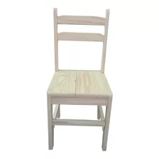 Silla Madera Con Respaldo 