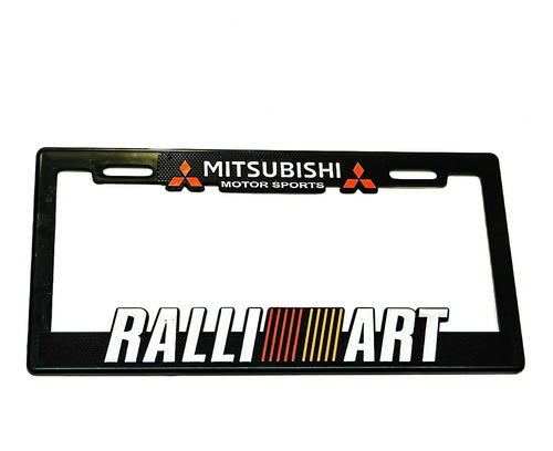  Portaplacas Premium Mitsubishi Ralli Art  Juego 2 Piezas Foto 3