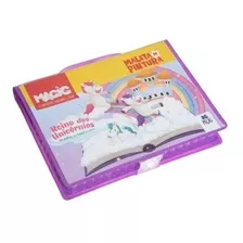 Kit 86 Peça Maleta Estojo Material Escolar Unicórnio Pintura