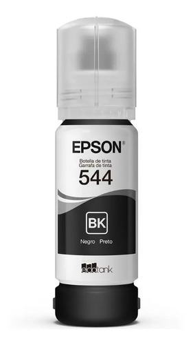 Botella De Tinta De Recarga Ecotank Epson T544 Negro Negro