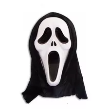 Máscara Pânico Com Capuz Halloween Para Festa Fantasia Cor Branco Da Bruxa