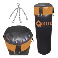 Bolsa Boxeo 120 Cm Con Relleno Y Cadena Box Lona Reforzada