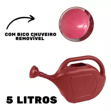 Regador Plástico Com Crivo ( Bico ) Vermelho - Metasul - 5 L