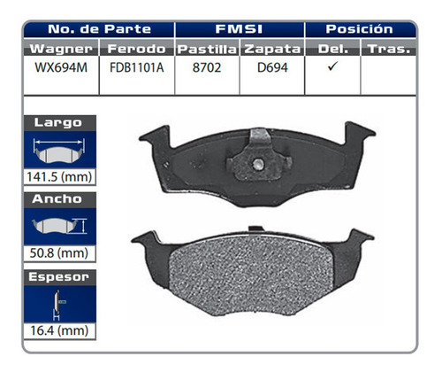 Balatas Delanteras Volkswagen Gol Sport Disco Ventilado 2011 Foto 2