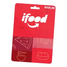 Guift Card Cartão Presente Ifood Digital 20 Reais Via Chat