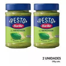 Molho Pesto De Manjericão Barilla 2 Unidades 190g Pote Vidro