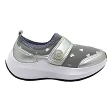 Zapatilla Niña Neopren Gris Corazon Deportiva Unpasitoalavez