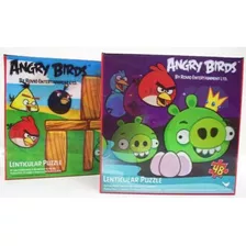 Rompecabezas Lenticular De 48 Piezas De Angry Birds, Tamaño 