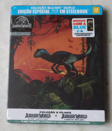 Blu-ray Steelbook Coleção Jurassic World 2 Filmes *