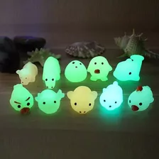 50 Encantadores Mochi Mini Esponjoso Brillan En La Oscuridad