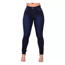 Calça Jeans Feminina Básica Casual Cintura Alta Confortável