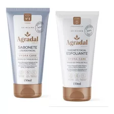 Sabonete Liquido Esfoliante + Facial 150ml Cada - Agradal