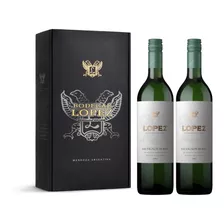 Vino Blanco Sauvignon Blanc 2u X 750ml De Bodegas Lopez