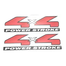 Par Emblemas Adesivos Ranger 2007 4x4 Power Stroke Cromado