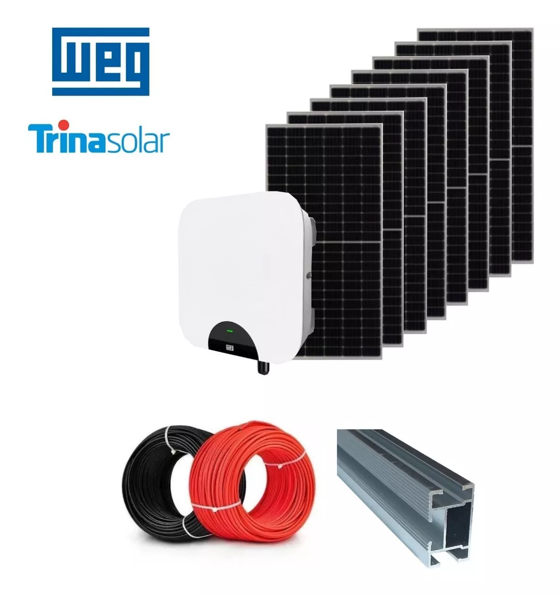 Kit Solar Weg 3,6 Kwp - 8 Placas 450 Wp Trina Solar 