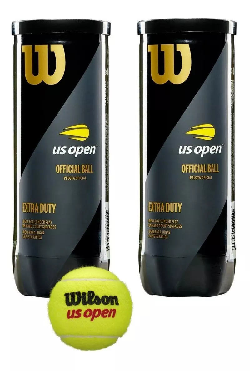 Pack De 2 Tubos De 3 Pelotas Tenis Wilson Us Open Extra Duty