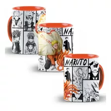 Caneca Colorida Naruto Manga Hokage Kurama Sábio Porcelana