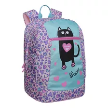 Mochila Infantil Simple Wingle Cat Corazon Rosado Head