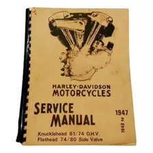 Manual Harley Davidson 1940 A 1947 - Original 847 -pc5