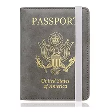 Porta Documentos Y Tarjetas Para Pasaporte Gris
