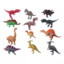 Kit Dinossauros Emborrachados Grande 12 Peças