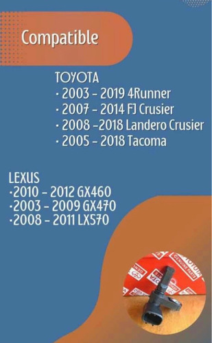 Sensor Abs Izquierdo 4runner, Cruiser, Tacoma, Lexus Foto 4