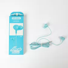 Auriculares Con Cable In Ear L-204 Extra Bass Azul