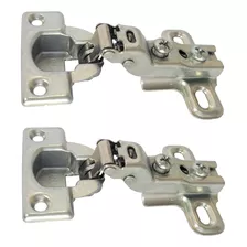 2x Dobradiça Porta Armário Pressão Pequena 26mm Curva Bigfer