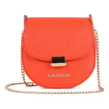 Bolsa Crossbody Para Mujer Lucentzza Forma Circular Color Rojo