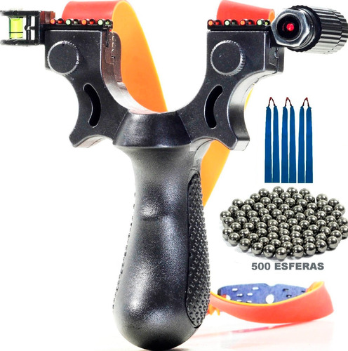 Atiradeira Estilingue Slingshot M13 + Esferas 9,3mm Argila