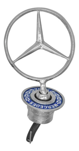 Emblema Mirilla Cofre Mercedes Benz Base Azul Metalico Foto 2