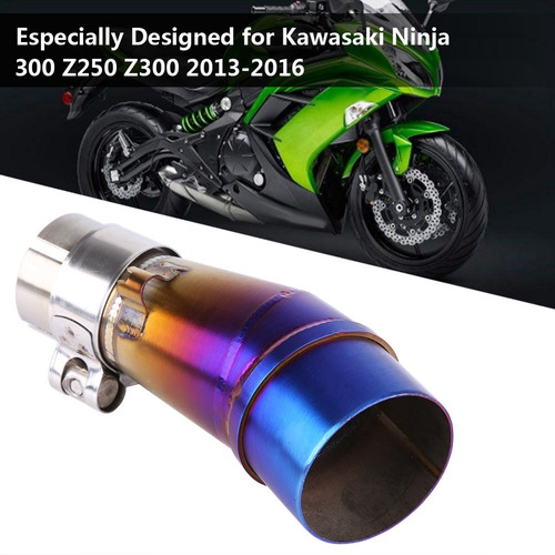 Tubo Medio De Escape Moto Kawasaki Ninja 300 Z250 Z300 13-16 Foto 2