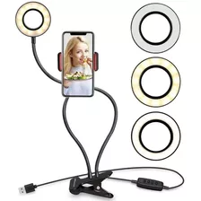 Ring Light Flexível Prendedor Suporte Celular