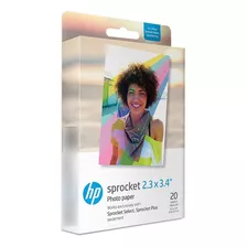 Papel Fotográfico Hp Sprocket Select - 20 Hojas