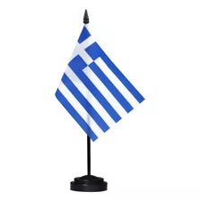 Bandera De Escritorio Anley , 30 Cm De Alto , Grecia