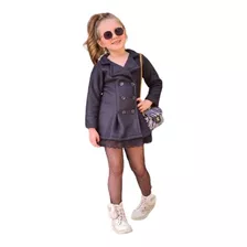 Blusa De Frio Casaco Sobretudo Infantil Soft Meninas Luxo