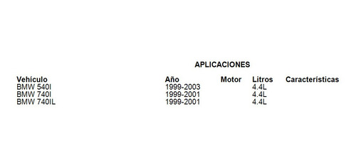 Manguera Carcasa Bmw 540i 1999-2003 4.4l Meistersatz Foto 2