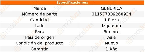 Parrilla Izq S/faro Volkswagen Golf 15/16 Generica Foto 2