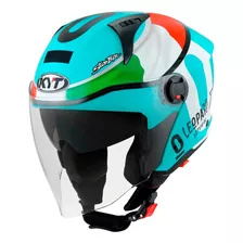 Capacete Kyt D-city Dennis Foggia Leopard Aberto 