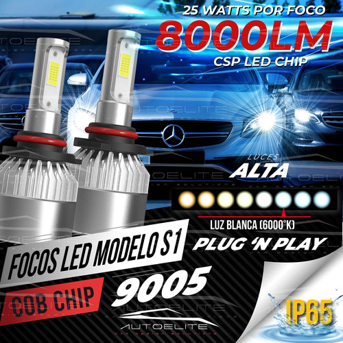 2 Focos Led Cob 8000 Lumen H1 H3 H7 H11 9005 9006 880 H16 Foto 2