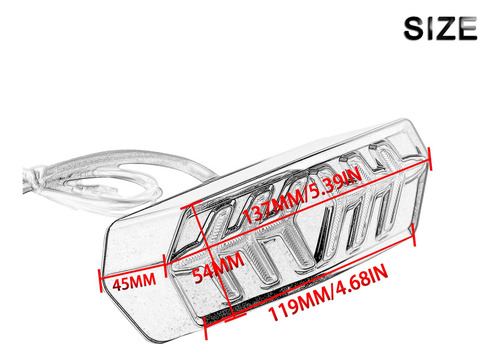 Luz Indicadora De Seal De Giro De Freno Led Motociclet Foto 3
