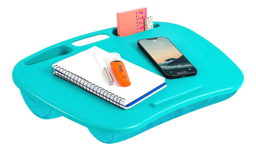 Mydesk Lap Desk Com Borda Para Dispositivo E Suporte Turquoise