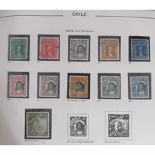 Ch55 Chile Serie Completa Año 1905-08 Yvert# 55/65